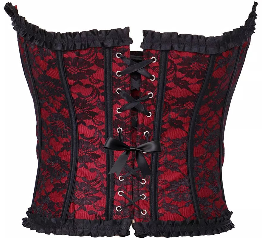 Translation missing: fr.Corset Pirata burdeos para mujer