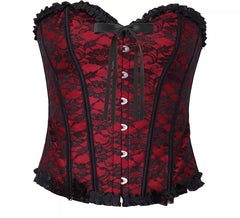 Corset pirate bordeaux pour femme