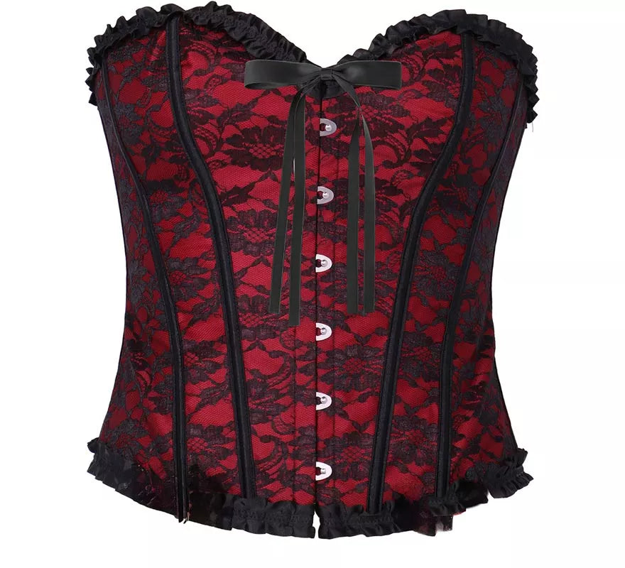 Translation missing: fr.Corset Pirata burdeos para mujer