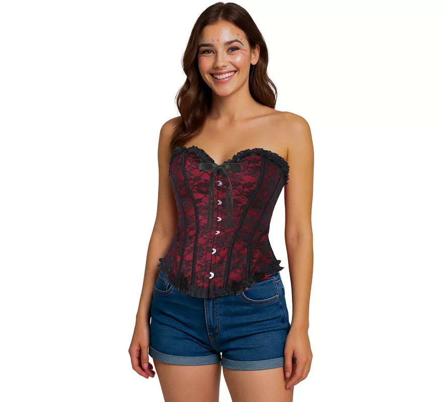 Translation missing: fr.Corset Pirata burdeos para mujer