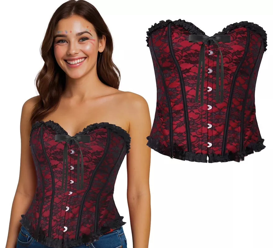 Translation missing: fr.Corset Pirata burdeos para mujer
