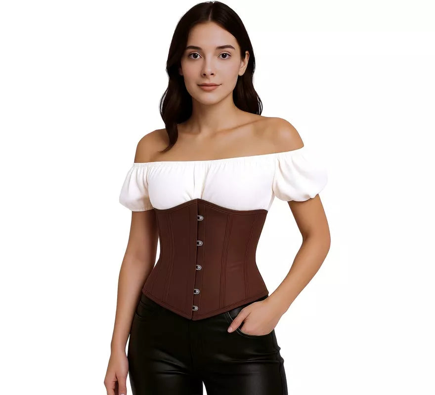 Translation missing: fr.Corset Pirata marrón para mujer
