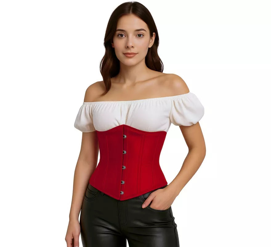 Translation missing: fr.Corset Pirata rojo para mujer