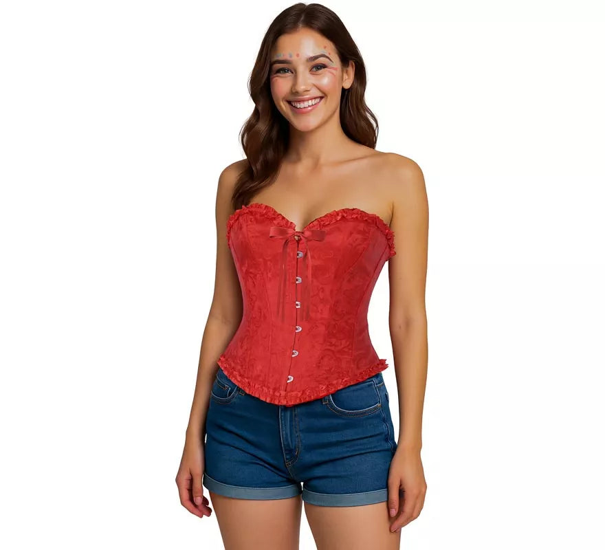 Translation missing: fr.Corset rojo con Lazo para mujer