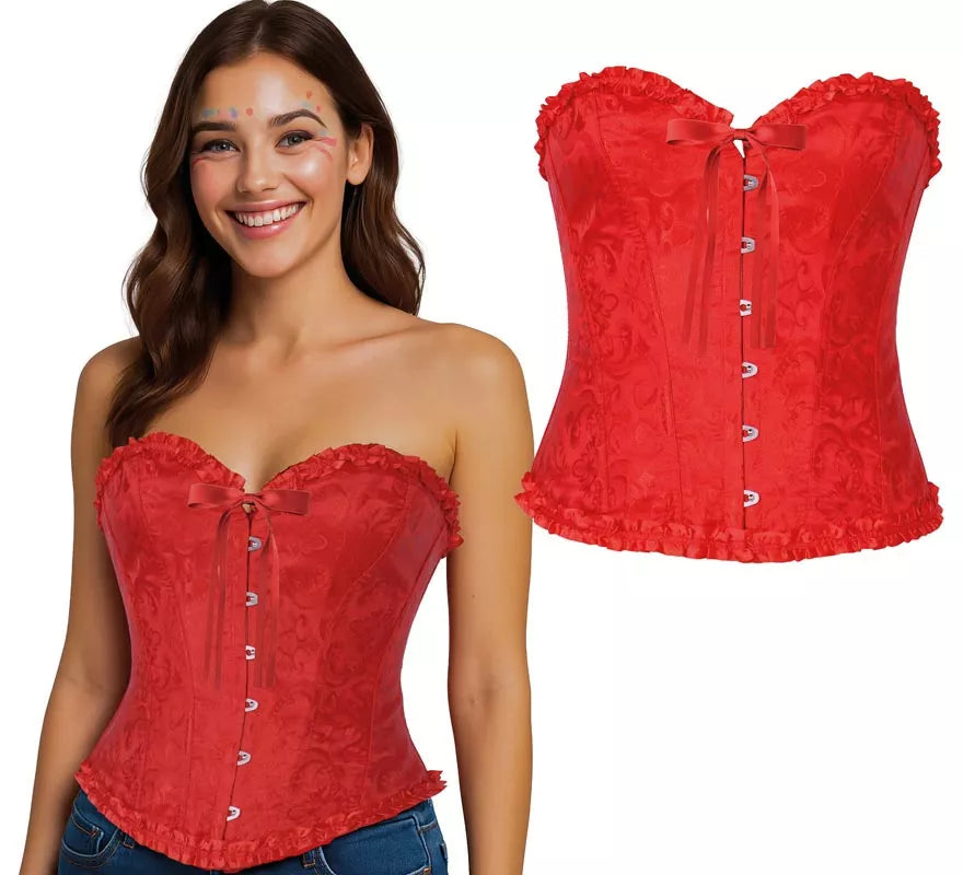 Translation missing: fr.Corset rojo con Lazo para mujer