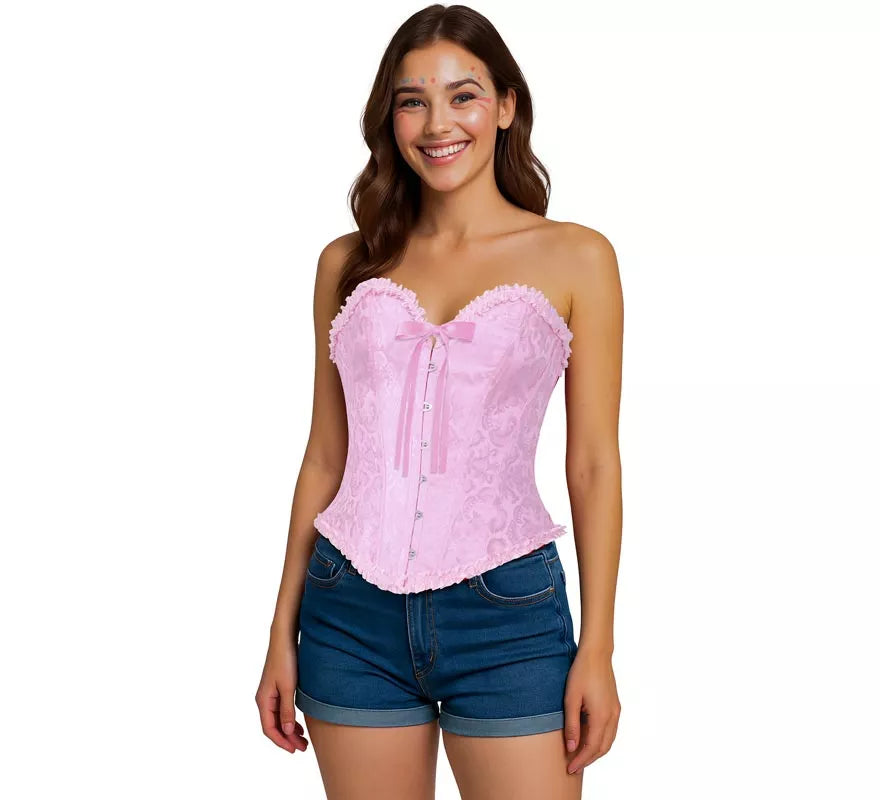 Translation missing: fr.Corset rosa con Lazo para mujer