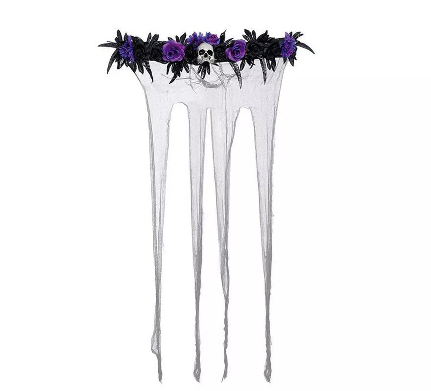 Translation missing: fr.Cortina con Flores Lilas de 80X120 cm