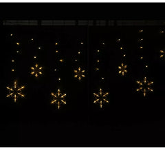 Rideau de 12 flocons de neige chauds avec 138 LED