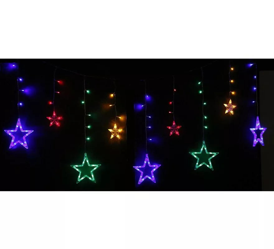 Translation missing: fr.Cortina de 12 Estrellas con 138 Led multicolor de 2 metros