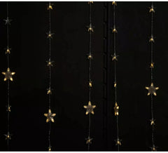 Rideau 18 étoiles chaudes avec 144 LED