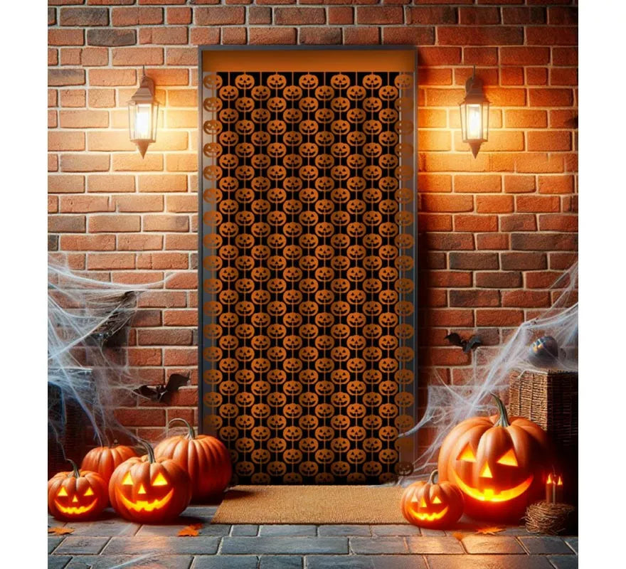 Translation missing: fr.Cortina Halloween Calabazas de 1x2 m