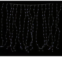 Rideau Guirlande de 300 LED blanches