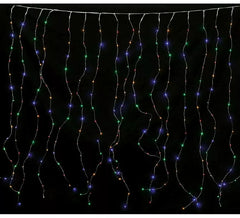 Rideau à Fils de 300 LED multicolores