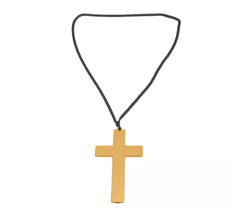 Translation missing: fr.Cruz dorada con Cuerda 21x13 cm