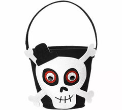 Seau à tête de mort pour des bonbons ou un sort
