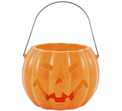 Cube lumineux citrouille avec capteur, 16,5 x 9 x 20 cm