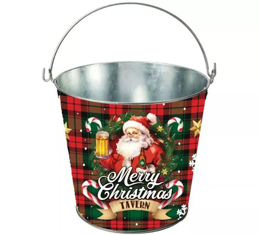 Translation missing: fr.Cubo Merry Christmas de metal de 19x23 cm