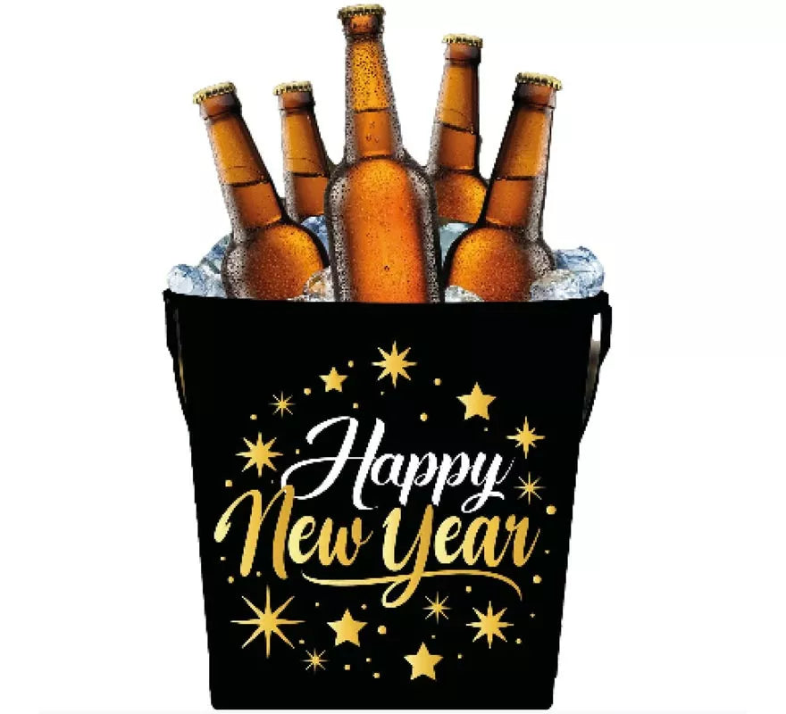 Translation missing: fr.Cubo Metal Happy New Year de 19x23 cm