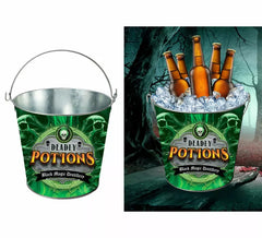 à potions en métal vert 19X23 cm