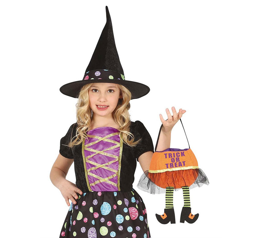 Translation missing: fr.Cubo Naranja 'Trick Or Treat' de Fieltro de 20 cm