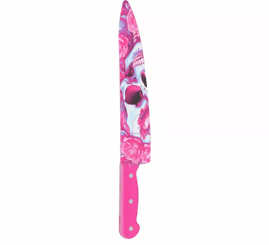 Translation missing: fr.Cuchillo Calavera Rosa de 37 cm