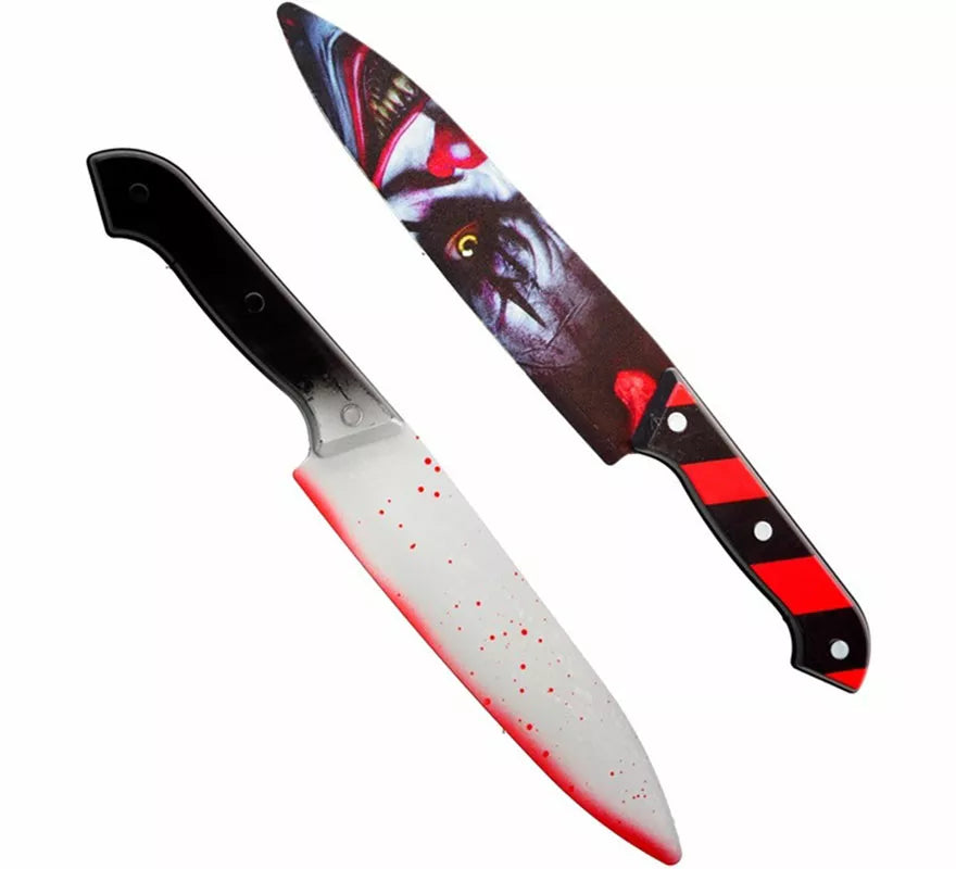 Translation missing: fr.Cuchillo Payaso de Terror de 31 cm con diseño en ambas caras