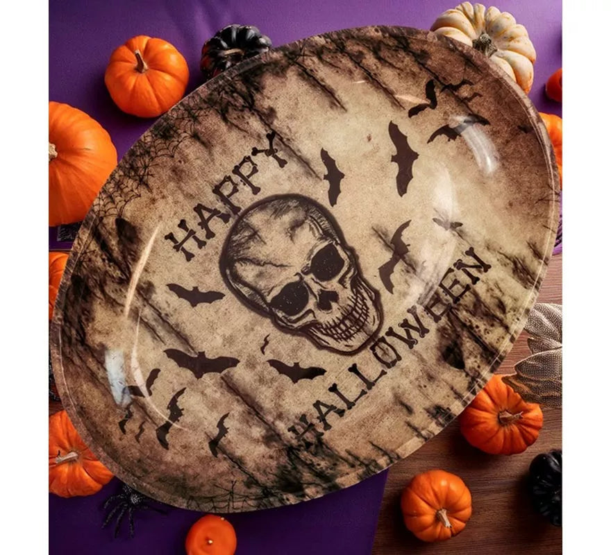 Translation missing: fr.Cuenco de Calavera Feliz Halloween de 40x30,5 cm