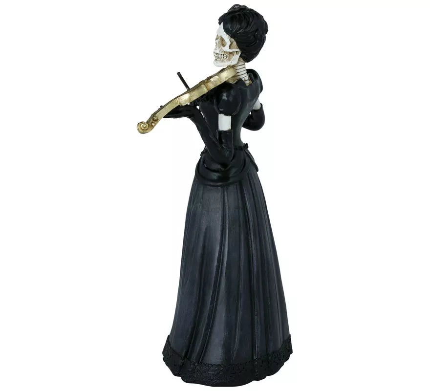 Translation missing: fr.Dama Esqueleto con Violín de Resina de 26x15 cm