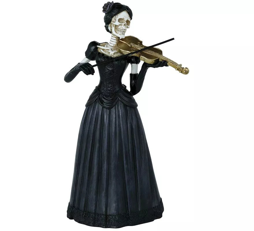 Translation missing: fr.Dama Esqueleto con Violín de Resina de 26x15 cm