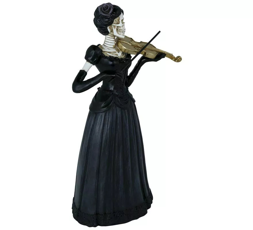 Translation missing: fr.Dama Esqueleto con Violín de Resina de 26x15 cm