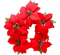 Décoration de la porte Poinsettia 25 cm