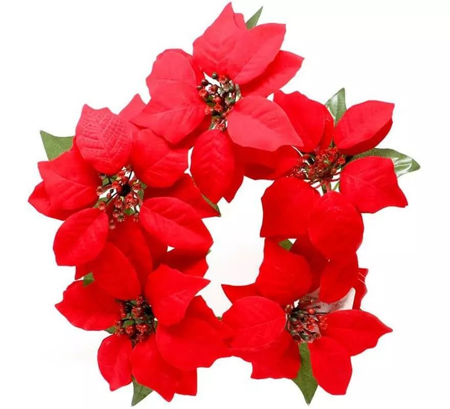 Translation missing: fr.Decoración Puerta de Poinsettia 25 cm