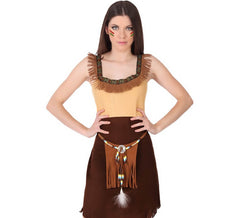 Tablier Marron avec Franges