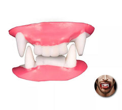 Dents de vampire Crocs blancs adulte