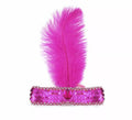Diadema Charlestón con Pluma y Lentejuelas en varios colores