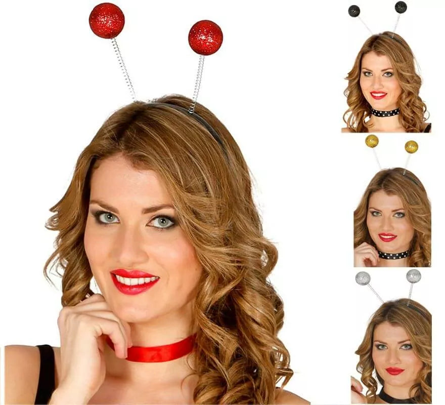 Translation missing: fr.Diadema con antenas y bolas escarcha en varios colores