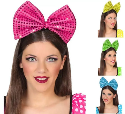 Diadema con Lazo y Lentejuelas en 4 colores