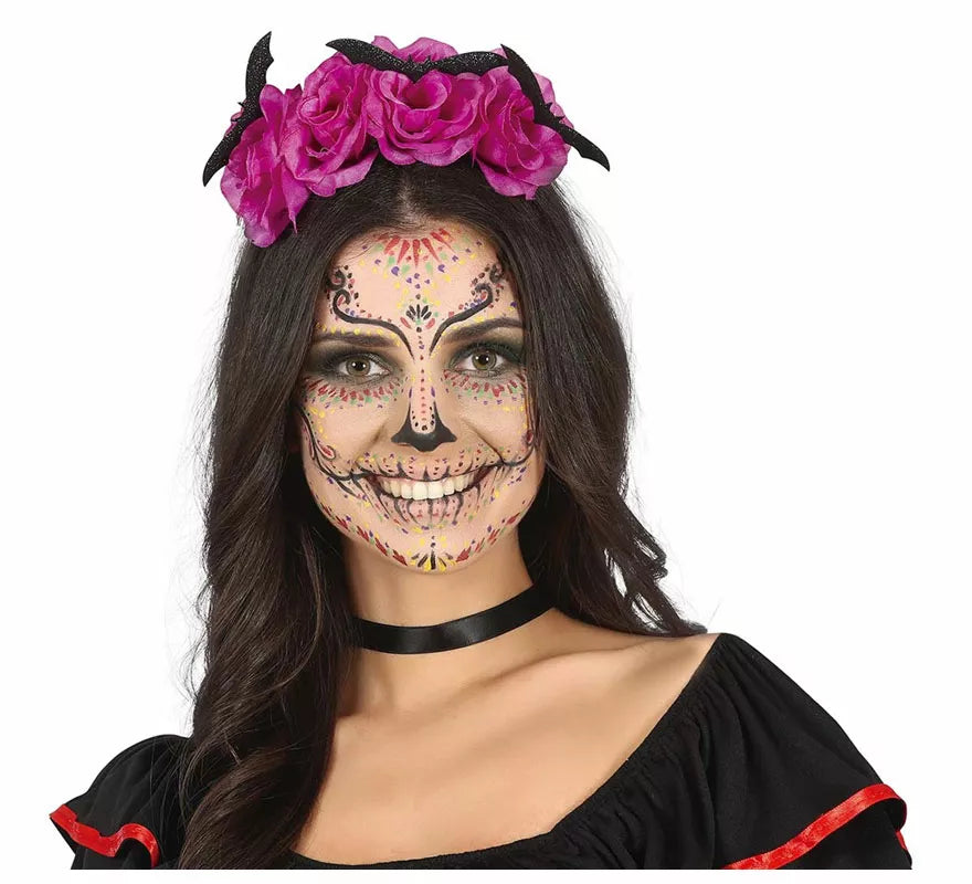 Translation missing: fr.Diadema con Murciélagos y Flores Lila