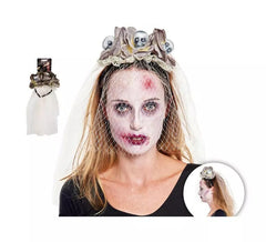 Bandeau de mariée cadavre avec voile
