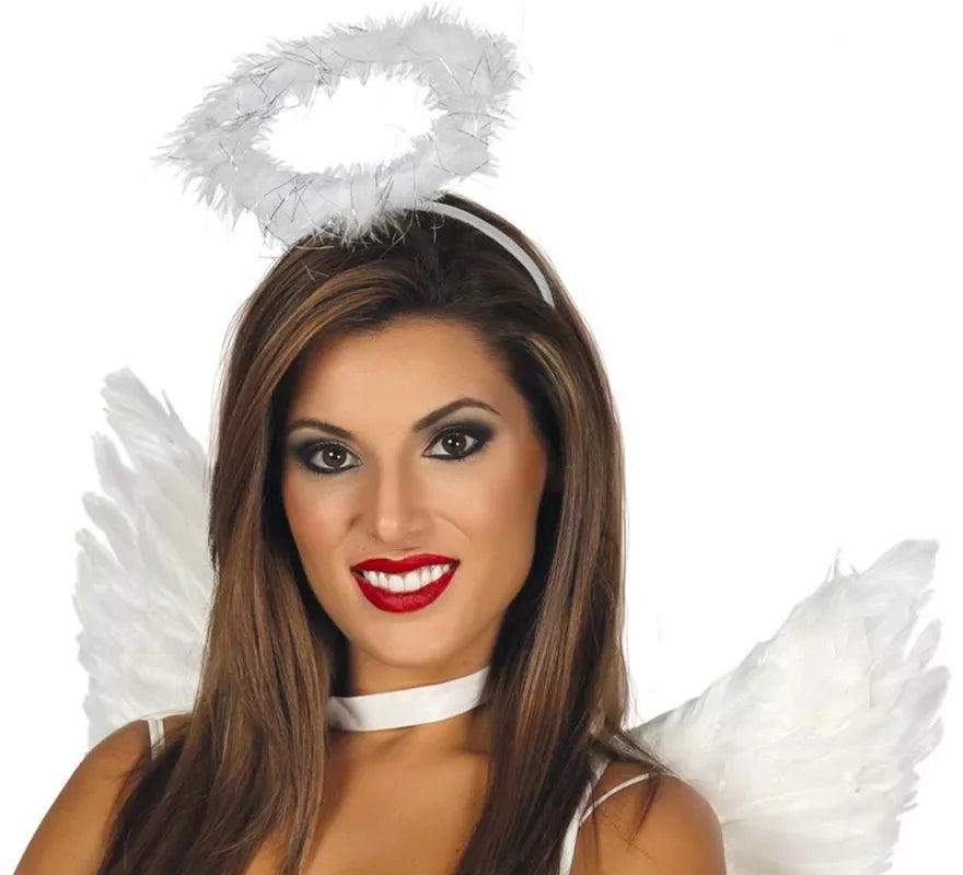 Translation missing: fr.Diadema Corona o Halo marabú Angel Carnaval y Navidad