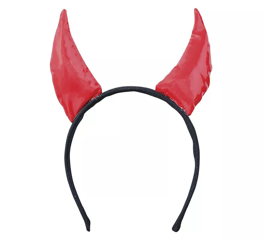 Translation missing: fr.Diadema Cuernos Diablesa de tela para Halloween