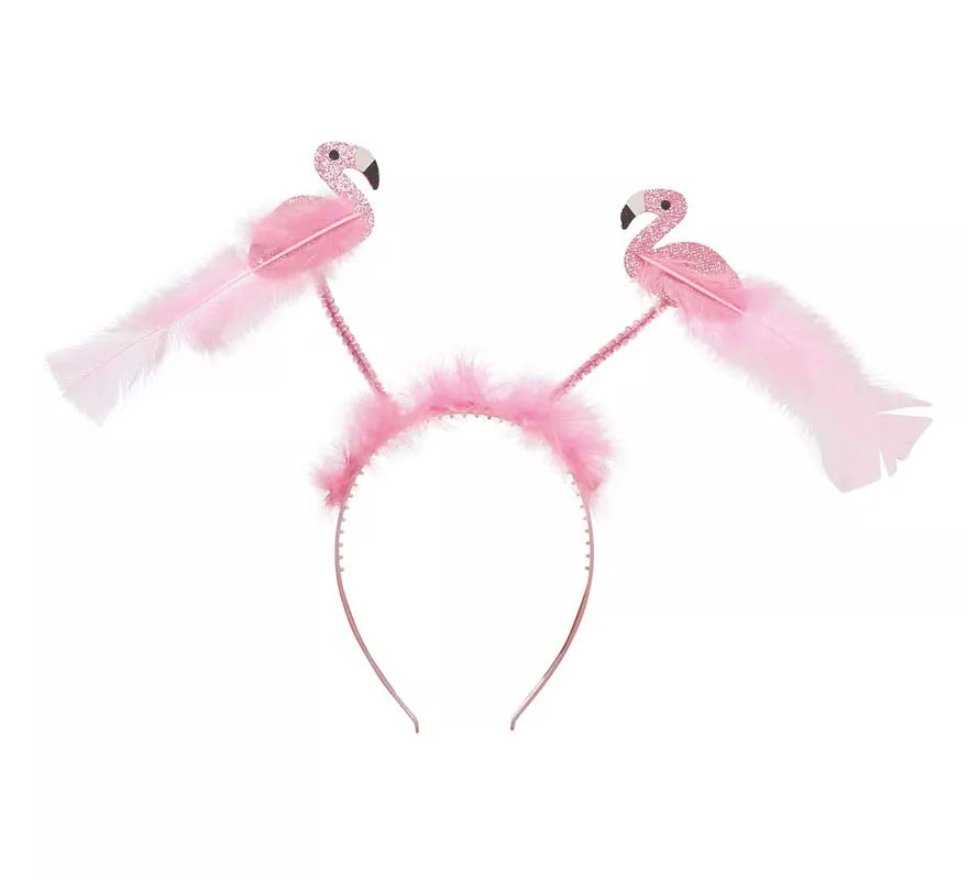 Translation missing: fr.Diadema de 2 Flamencos con Plumas