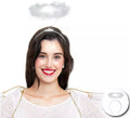 Diadema de Ángel con aureola blanca