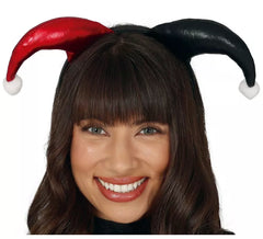 Diadema Rouge et noir Arlequin