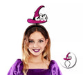 Diadema de Bruja Boo morada infantil