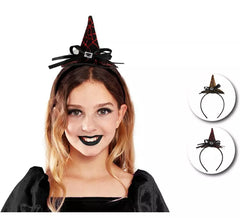 Bandeau de sorcière avec nœud de couleurs assorties pour enfants