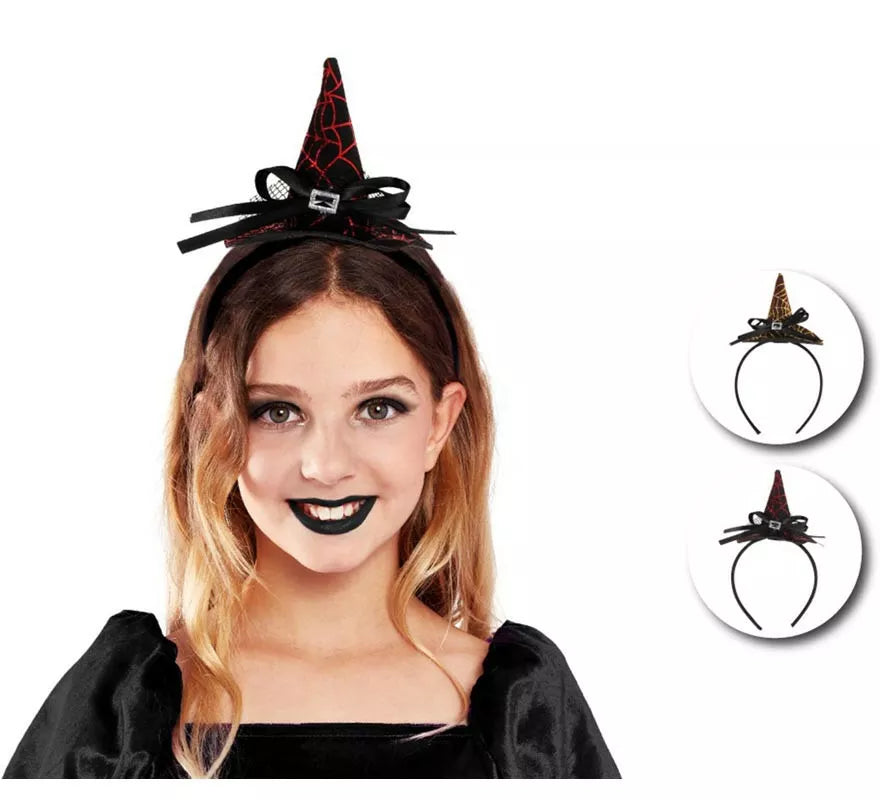 Translation missing: fr.Diadema de Bruja con lazo en colores surtidos infantil