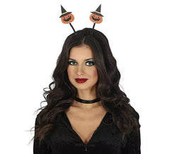 Bandeau citrouilles avec chapeau