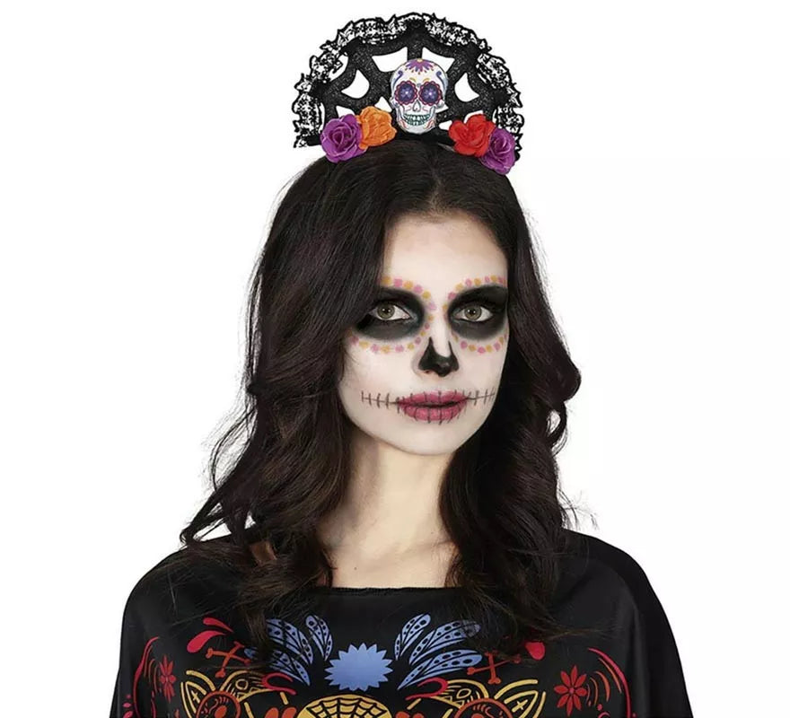 Translation missing: fr.Diadema de Catrina calavera y flores