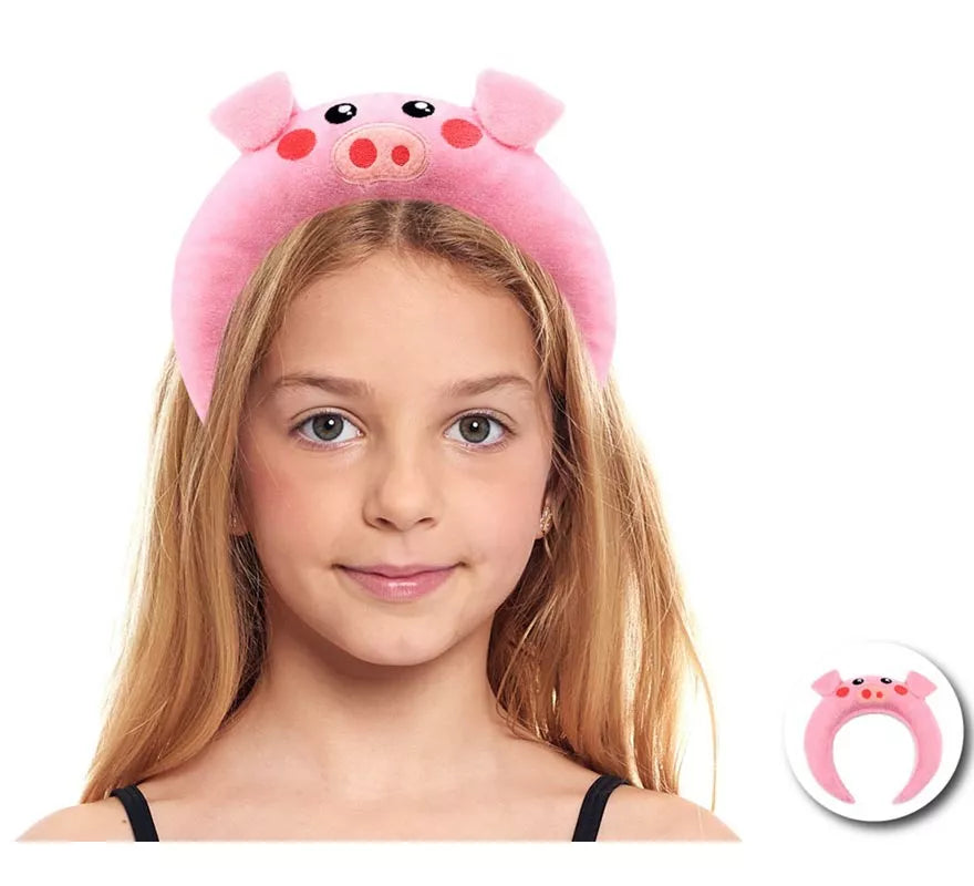 Translation missing: fr.Diadema de Cerdita de peluche infantil